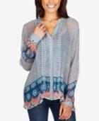 Lucky Brand High-low Border Top