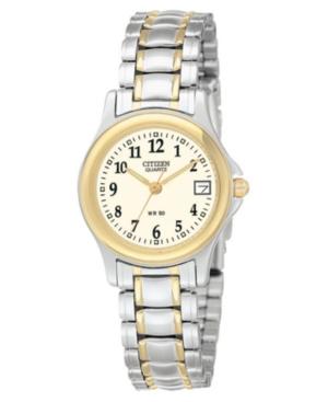 Citizen Watch, Women's Two Tone Stainless Steel Bracelet 24mm Eu1974-57a