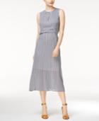 Maison Jules Pinstripe Midi Dress, Only At Macy's