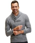 Nautica Textured Shawl Collar Sweater