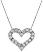 Trumiracle Diamond Heart Pendant In 10k White Gold (1/2 Ct. T.w.)