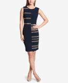 Tommy Hilfiger Metallic Stud-stripe Sheath Dress