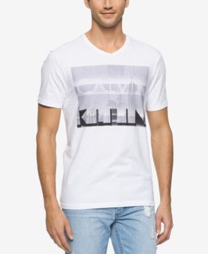 Calvin Klein Jeans Men's Logo City V-neck T-shirt