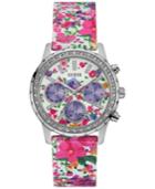 Guess Women's Multicolor Floral Nylon Strap Watch 38mm U0903l1