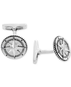 Effy Men's Rope-style Compass Cuff Links Sterling Silver