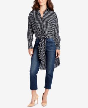 William Rast Tie-hem Tunic Shirt