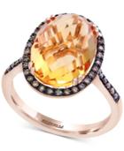 Final Call By Effy Citrine (6-7/8 Ct. T.w.) & Diamond (1/4 Ct. T.w.) Ring In 14k Rose Gold