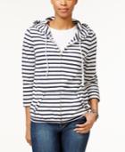 Tommy Hilfiger Striped Zipper-front Hoodie