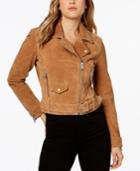 Marc New York Suede Belted Moto Jacket