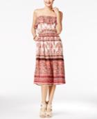American Rag Printed Strapless Midi Dress, Only At Macy's