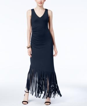 Inc International Concepts Fringe-trim Maxi Dress, Created For Macy's