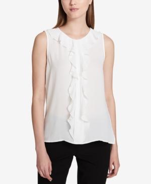 Calvin Klein Ruffle-trim Shell