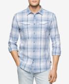 Calvin Klein Jeans Men's Plaid Long-sleeve Shirt