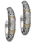 Balissima By Effy Diamond Hoop Earrings (1/4 Ct. T.w.) In 18k Gold And Sterling Silver