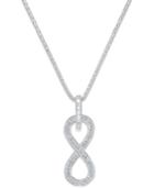 Thomas Sabo Pave Crystal Infinity Necklace In Sterling Silver