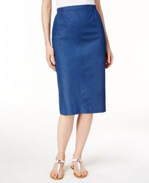 Alfred Dunner Pull-on Denim Skirt