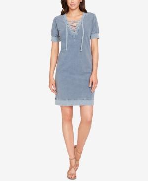 William Rast Evie Lace-up Sweatshirt Dress