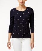 Charter Club Sailboat-embroidered Cardigan, Only At Macy's