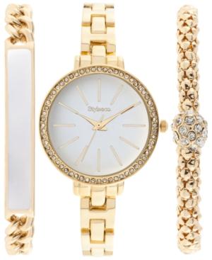 Style & Co. Women's Gold-tone Bracelet Watch & Bracelets Set 32mm Sy041gf, Only At Macy's