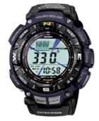 Casio Watch, Men's Digital Pathfinder Black Cloth Strap Pag240b-2