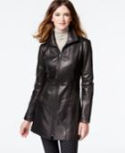 Anne Klein Leather Walker Coat