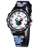 Disney Watch, Kid's Mickey Mouse Black Printed Nylon Strap 32mm W000393