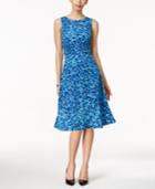 Jessica Howard Petite Printed A-line Dress