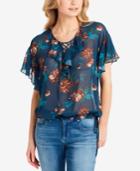 Jessica Simpson Amanda Sheer Ruffled Top