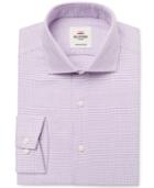 Ben Sherman Men's Slim-fit Purple Tooth Dobby Dress Shirt