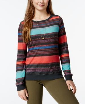Eyeshadow Juniors' Printed Pullover Sweatshirt