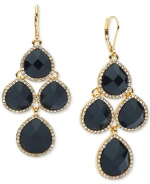 Anne Klein Gold-tone Crystal Chandelier Earrings