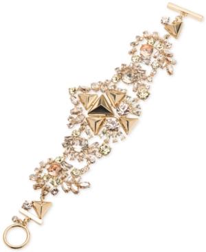 Givenchy Gold-tone Multi-crystal Toggle Bracelet