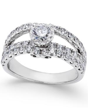 Diamond Split Shank Engagement Ring (2 Ct. T.w.) In 14k White Gold