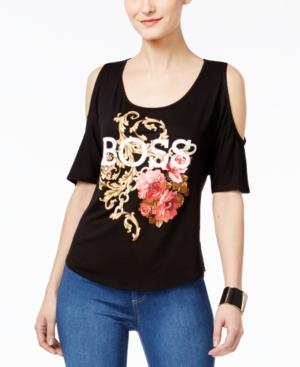 Thalia Sodi Mommy & Me Cold-shoulder Graphic T-shirt, Only At Macy's