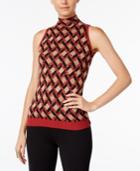 Inc International Concepts Jacquard Mock-neck Top, Only At Macy's
