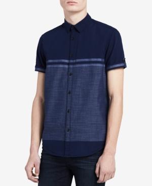 Calvin Klein Jeans Men's Colorblocked Striped Shirt