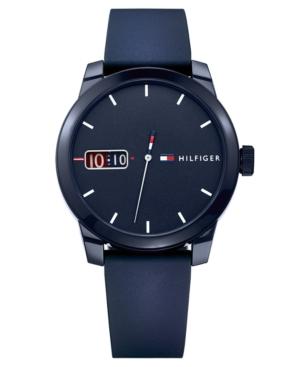 Tommy Hilfiger Men's Blue Silicone Strap Watch 42mm