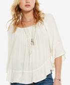 Denim & Supply Ralph Lauren Ruffle-trim Crepe Boho Top