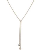 Dkny Gold-tone Open Teardrop Lariat Necklace, Created For Macy's