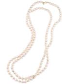 Carolee Gold-tone Pink Imitation Pearl Rope Necklace