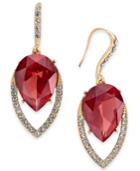 I.n.c. Gold-tone Crystal & Stone Drop Earrings, Created For Macy's