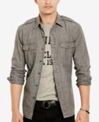 Polo Ralph Lauren Men's Long-sleeve Chambray Military Shirt