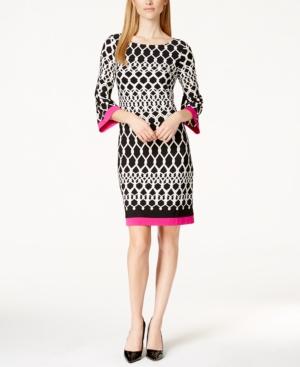 Jessica Howard Printed Border-trim Shift Dress