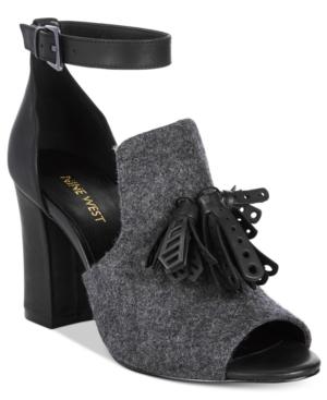 Nine West Bevy Tassel Two-piece Heels Women's Shoes