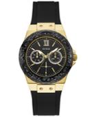 Guess Women's Black Silicone Strap Watch 38mm