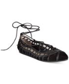 Bar Iii Phoebe Lace-up Ballet Flats, Only At Macy's Women's Shoes