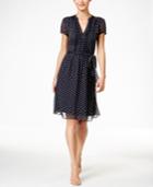 Style & Co. Chiffon A-line Short-sleeve Dress, Only At Macy's