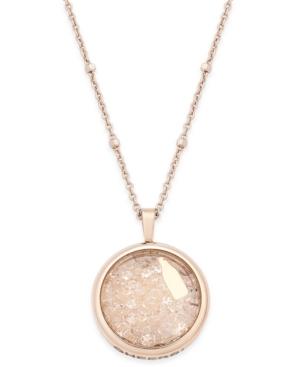 Kate Spade New York Rose Gold-tone Cheers Glitter Pendant Necklace