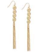 Inc International Concepts Gold-tone Long Tassel Drop Earrings, Only At Macy's