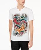 Inc International Concepts Men's Graphic-print Split-neck T-shirt, Created For Macy's